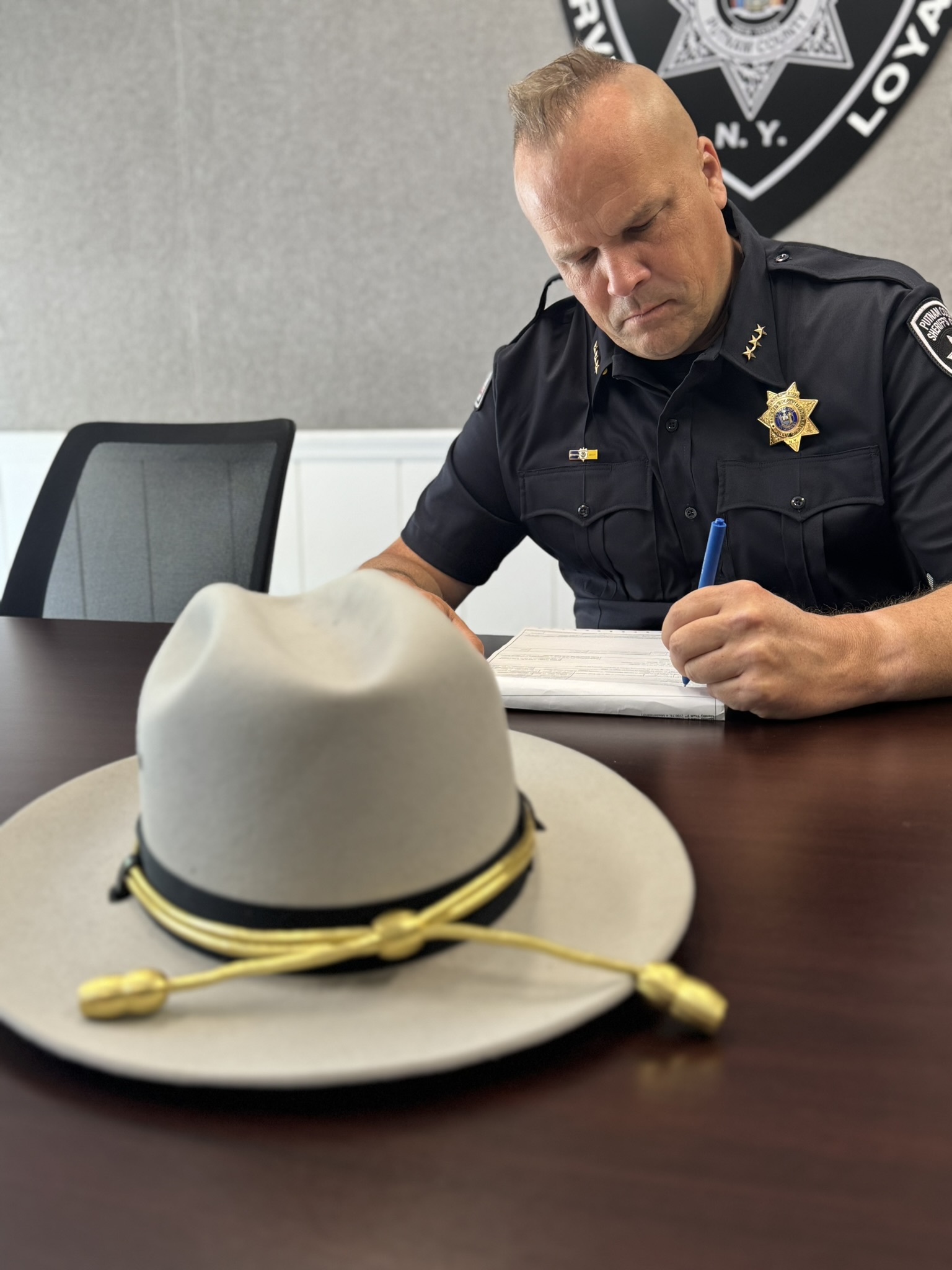 Brian Hess at his desk